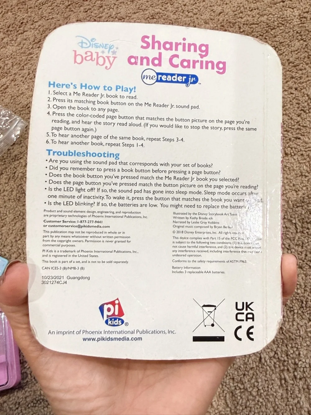 Disney Baby Sharing and Caring Book + Minnie Sunglasses Bundle